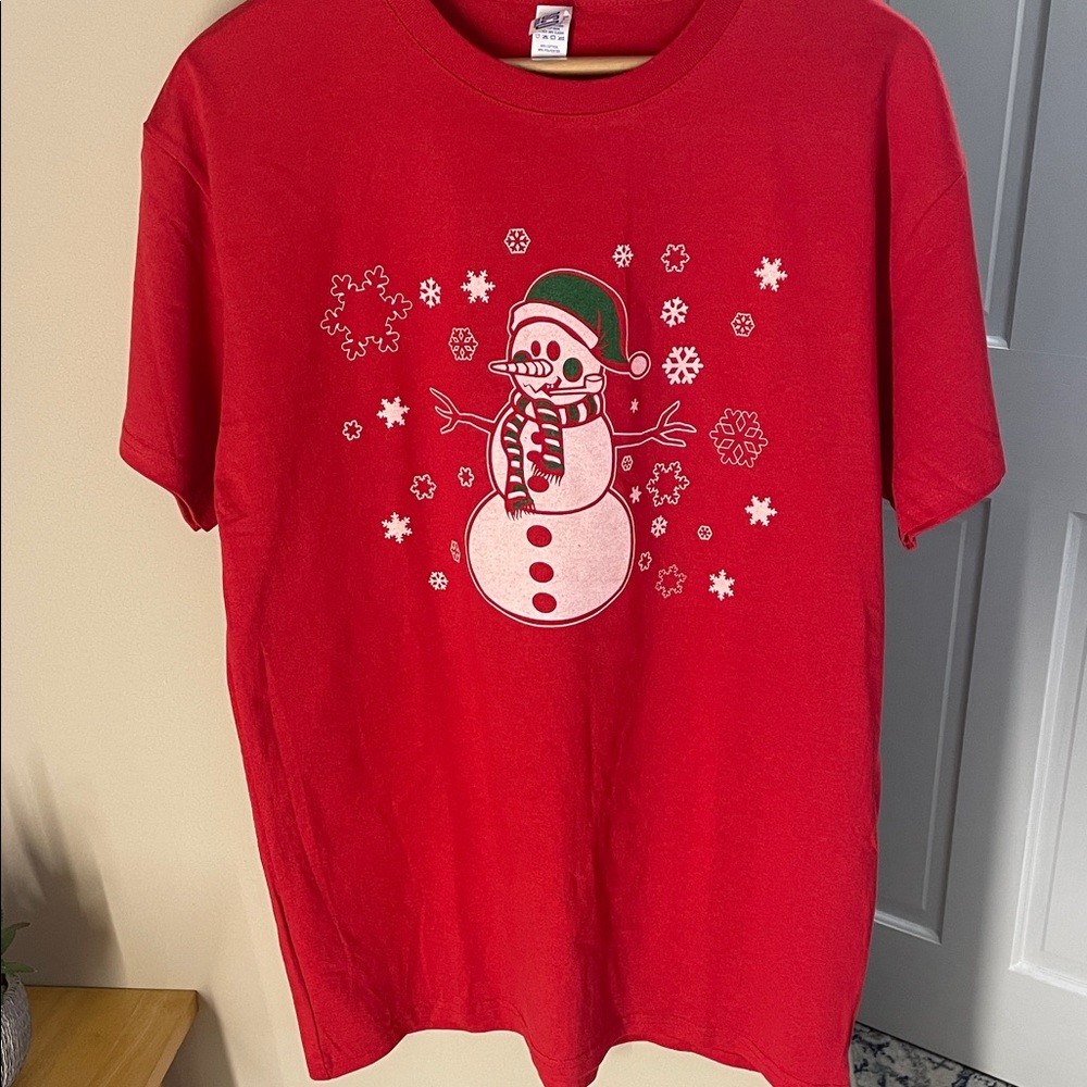 Brisco Brands Christmas snowman tee shirt NWOT